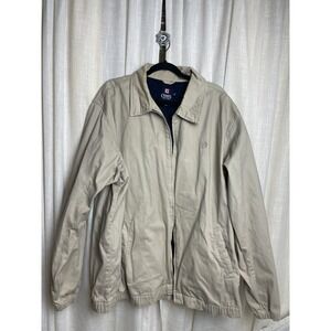 Vintage 90s Chaps Brown Mens Size XLT Full Zip Gorpcore Bomber Harrington Jacket